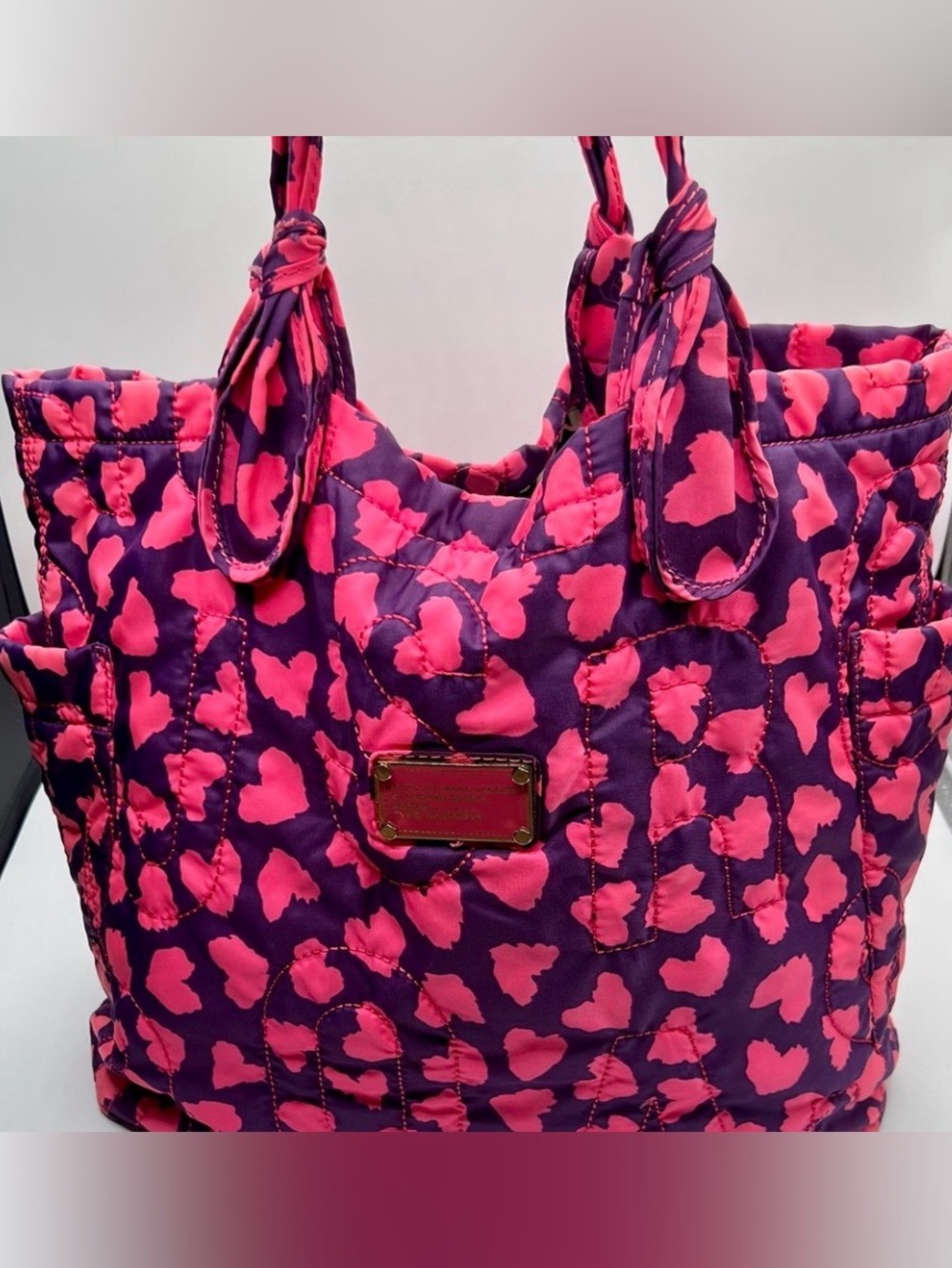 Marc by Marc Jacobs Pink and Purple Heart Tote